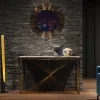 Konsolbord Laser Gold - Guld/Glas, 78x120cm - KARE Design