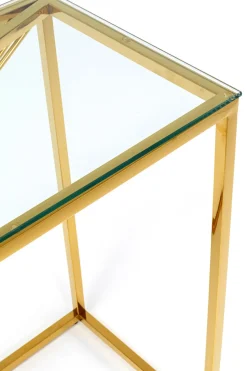 Konsolbord Laser Gold - Guld/Glas, 78x120cm - KARE Design