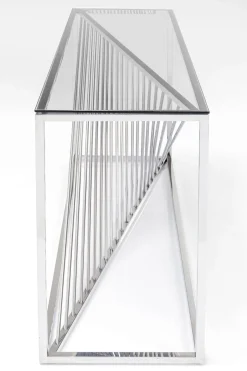 Konsolbord Laser Silver - Silver/Glas , 78x120cm - KARE Design