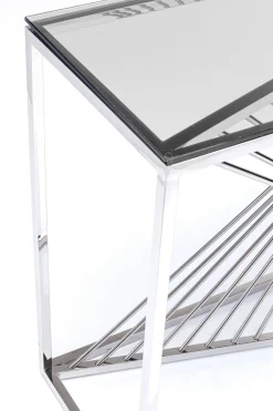 Konsolbord Laser Silver - Silver/Glas , 78x120cm - KARE Design