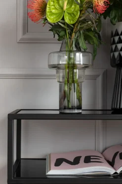 Konsolbord Loft - Svart Stål/Glas, 80x85cm - KARE Design