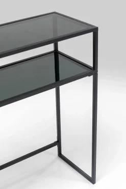 Konsolbord Loft - Svart Stål/Glas, 80x85cm - KARE Design