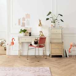 Konsolbord Luxury - Champangefärgat Spegelglas, 78,5x100cm - KARE Design