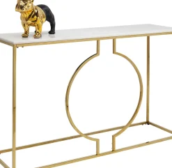 Konsolbord Miami Loft - Guld/Vit Marmor, 75x120cm - KARE Design