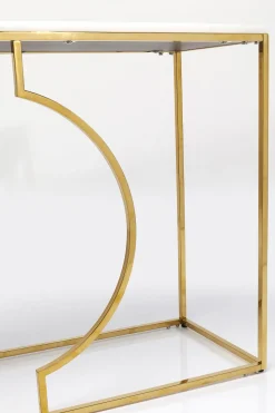 Konsolbord Miami Loft - Guld/Vit Marmor, 75x120cm - KARE Design