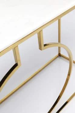 Konsolbord Miami Loft - Guld/Vit Marmor, 75x120cm - KARE Design