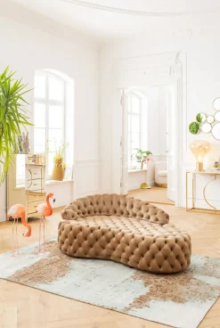 Konsolbord Miami Loft - Guld/Vit Marmor, 75x120cm - KARE Design