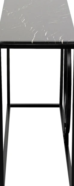 Konsolbord Miami Loft - Svart Stål/Marmor, 120x35cm - KARE Design
