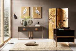 Konsolbord Osaka - Mörkt Trä/Borstad Mässing - KARE Design