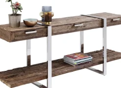 Konsolbord Rustico - Grovt Trä/Krom, 80x180cm - KARE Design
