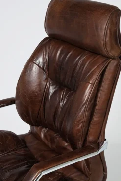 Kontorsstol Cigar Lounge - På Hjul Brunläder - KARE Design