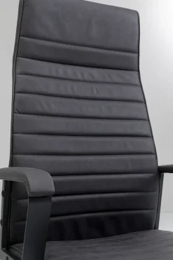 Kontorsstol Labora Hög - Snurrstol på Hjul, Svart Konstläder - KARE Design