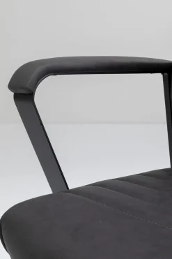 Kontorsstol Labora Hög - Snurrstol på Hjul, Svart Konstläder - KARE Design