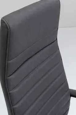 Kontorsstol Labora Hög - Snurrstol på Hjul, Svart Konstläder - KARE Design