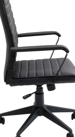 Kontorsstol Labora - Snurrstol på Hjul, Svart Konstläder - KARE Design