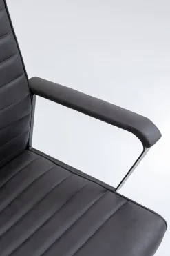 Kontorsstol Labora - Snurrstol på Hjul, Svart Konstläder - KARE Design