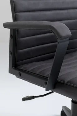 Kontorsstol Labora - Snurrstol på Hjul, Svart Konstläder - KARE Design