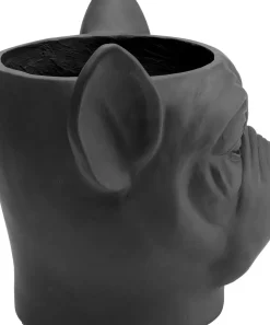 Kruka Bulldog Mattsvart - Dekor Hund, 38cm - KARE Design