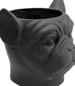 Kruka Bulldog Mattsvart - Dekor Hund, 38cm - KARE Design