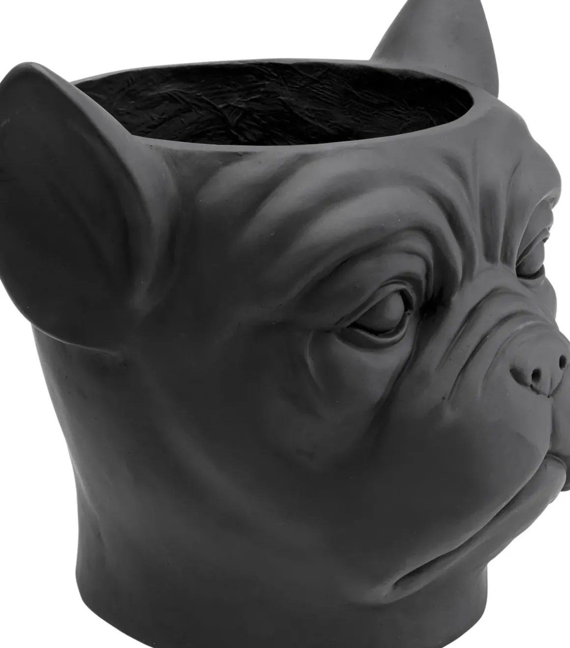 Kruka Bulldog Mattsvart - Dekor Hund, 38cm - KARE Design