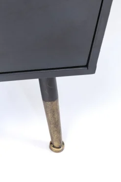 La Gomera - Högt Vitrinskåp Grafitgrå/Räfflat Glas, 180x72cm - KARE Design