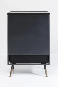 La Gomera - Skåp med Låda Grafitgrå/Räfflat Glas, 105x65cm - KARE Design