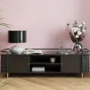 Lågskåp - Tv-bänk Fence - Svart, 160x48cm - KARE Design