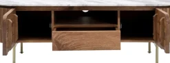 Lågskåp - Tv-bänk Grace - Trä/Marmor/Guld - KARE Design