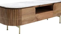 Lågskåp - Tv-bänk Grace - Trä/Marmor/Guld - KARE Design