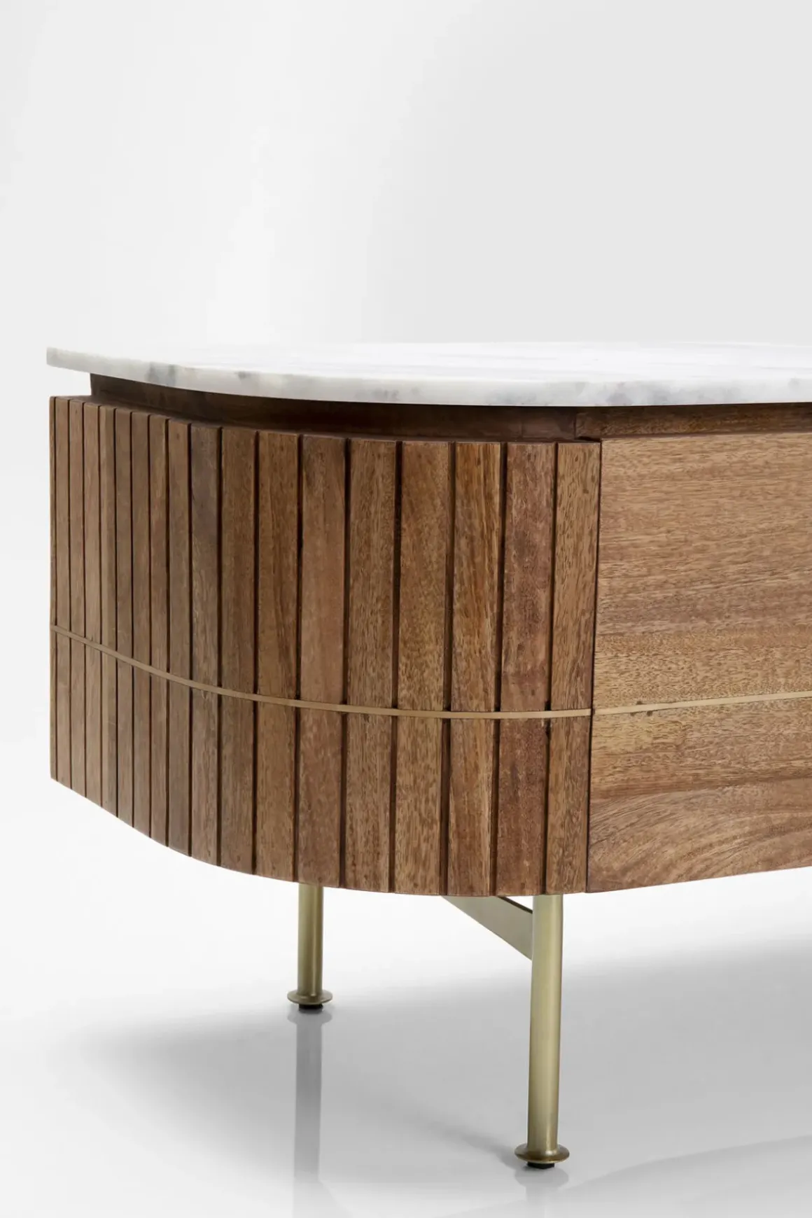 Lågskåp - Tv-bänk Grace - Trä/Marmor/Guld - KARE Design