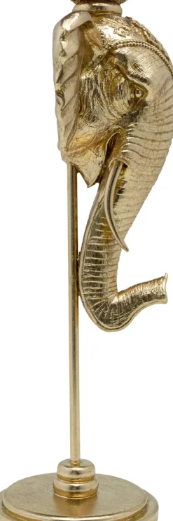 Ljusstake Elephant Head - Guld Elefant, 49cm - KARE Design