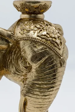 Ljusstake Elephant Head - Guld Elefant, 49cm - KARE Design