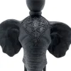 Ljusstake Elephant Head - Svart Elefant, 36cm - KARE Design