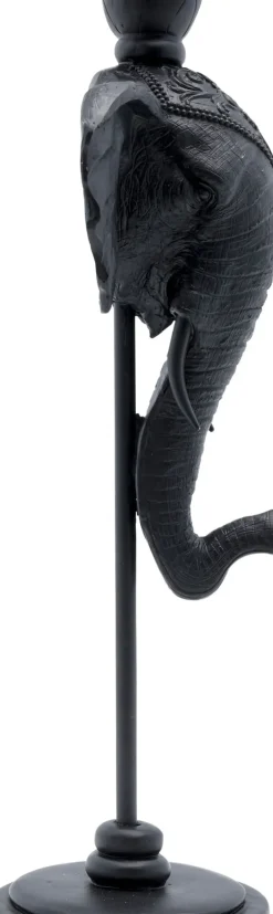Ljusstake Elephant Head - Svart Elefant, 36cm - KARE Design