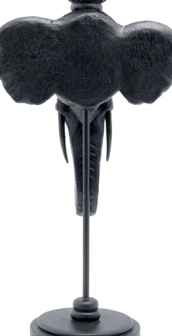 Ljusstake Elephant Head - Svart Elefant, 49cm - KARE Design