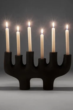 Ljusstake 6 ljus - Matt Svart, 47cm - KARE Design