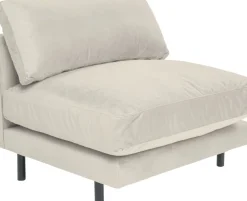 Loungefåtölj Discovery - Sammet Creme, 100cm - KARE Design