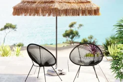 Loungestol Trädgård Acapulco 2 set - Mono Svart - KARE Design