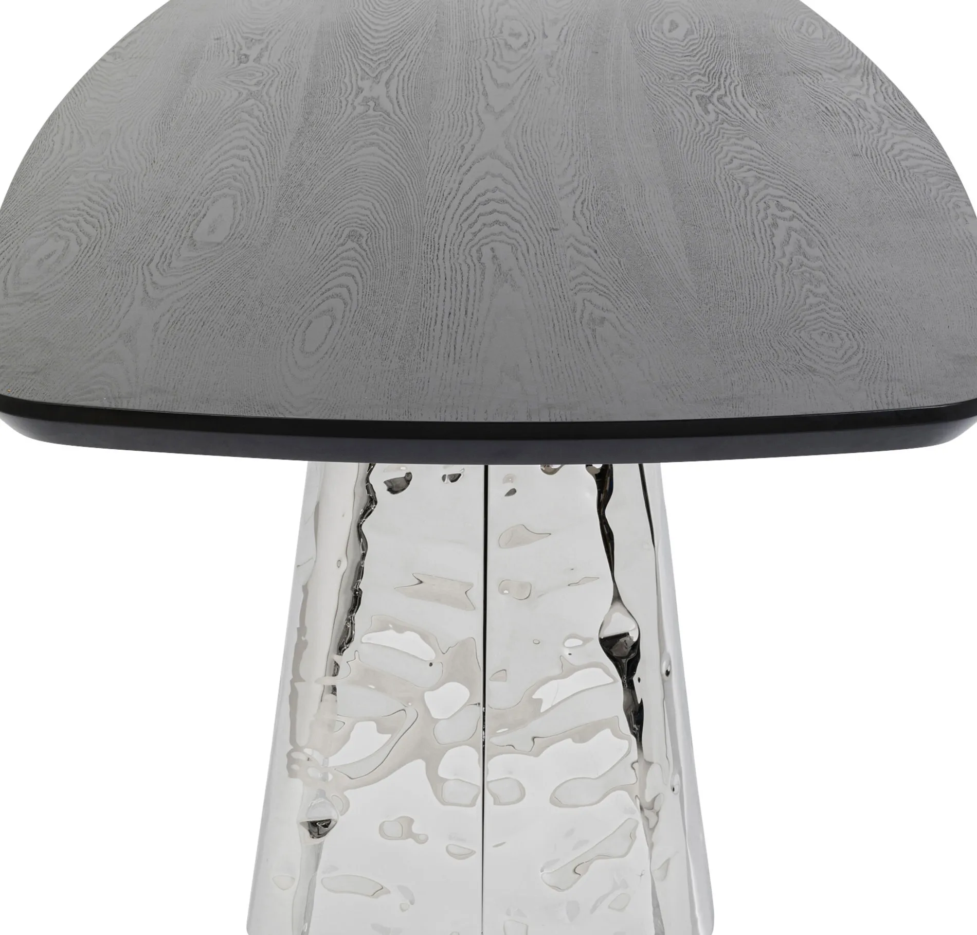 Matbord Caldera - Svart askfanér/Rostfritt Stål, 220x110cm - KARE Design