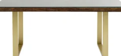 Matbord Conley - Bord i Mörkt Trä/Mässing, 160x80cm - KARE Design