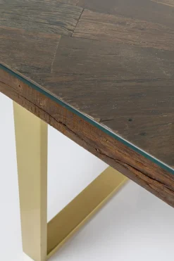 Matbord Conley - Bord i Mörkt Trä/Mässing, 160x80cm - KARE Design