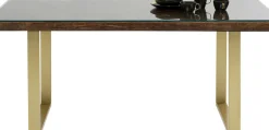 Matbord Conley - Bord i Mörkt Trä/Mässing, 160x80cm - KARE Design
