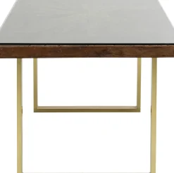 Matbord Conley - Bord i Mörkt Trä/Mässing, 160x80cm - KARE Design