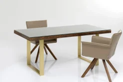 Matbord Conley - Bord i Mörkt Trä/Mässing, 160x80cm - KARE Design