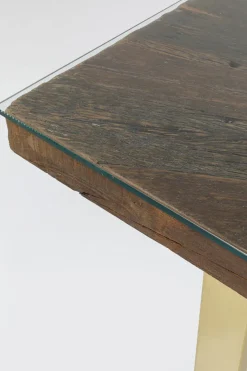 Matbord Conley - Bord i Mörkt Trä/Mässing, 160x80cm - KARE Design