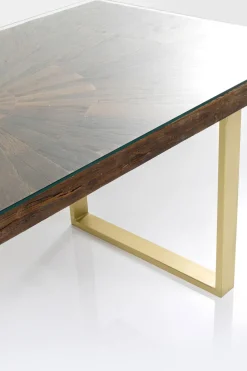 Matbord Conley - Bord i Mörkt Trä/Mässing, 160x80cm - KARE Design
