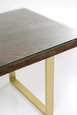 Matbord Conley - Bord i Mörkt Trä/Mässing, 160x80cm - KARE Design
