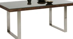 Matbord Conley - Mörkt Trä/Krom, 180x90cm - KARE Design