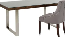 Matbord Conley - Mörkt Trä/Krom, 180x90cm - KARE Design