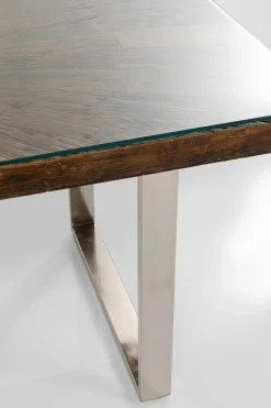 Matbord Conley - Mörkt Trä/Krom, 180x90cm - KARE Design